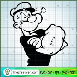 Popeye SVG, Popeye Bluto Cartoon SVG, Cartoon Characters SVG