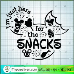 I'm Just Here For The Snacks SVG Cut File for Cricut & Silhouette