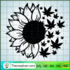 Sunflower And Marijuana SVG Cut File for Cricut & Silhouette