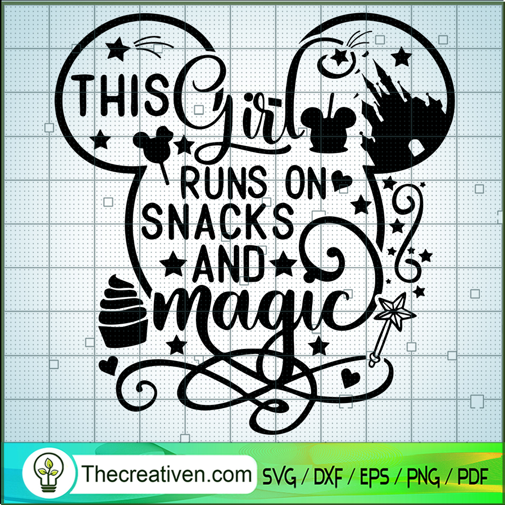 This Girl Runs On Snacks And SVG Cut File for Cricut 1 This Girl Runs On Snacks And SVG Cut File for Cricut
