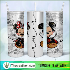 Mickey Minnie Amor Full Tumbler Wrap Tumbler Wrap – Digital Download