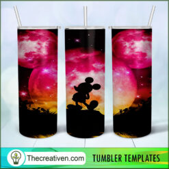 Mickey Head Moon Full Tumbler Wrap Tumbler Wrap – Digital Download