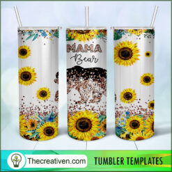 Mama Bear Full Tumbler Wrap Tumbler Wrap – Digital Dow Design 98431