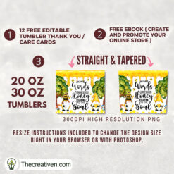 Alternative view of Kind Words Are Like Honey Swee Tumbler Wrap Download