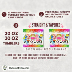 Alternative view of Friends Birthday Kids Full Tum Tumbler Wrap Download