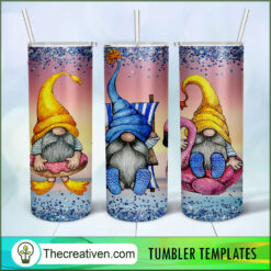 Gnomes Summer Full Tumbler Wrap Tumbler Wrap – Digital Download