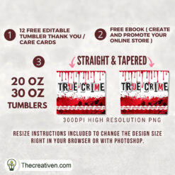 Alternative view of True Crime Full Tumbler Wrap Tumbler Wrap – Digital Download