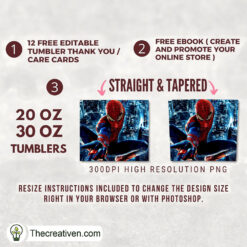Alternative view of Spider-man In The City Full Tu Tumbler Wrap Download
