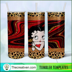 Gillter Betty Boop Full Tumbler Wrap Tumbler Wrap – Digital Download