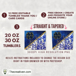 Alternative view of Notre Dame Fighting Irish Foot Tumbler Wrap Download