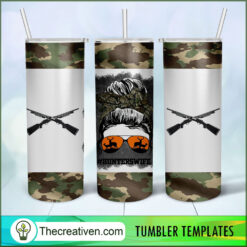 Hunters Wife Full Tumbler Wrap Tumbler Wrap – Digital Download