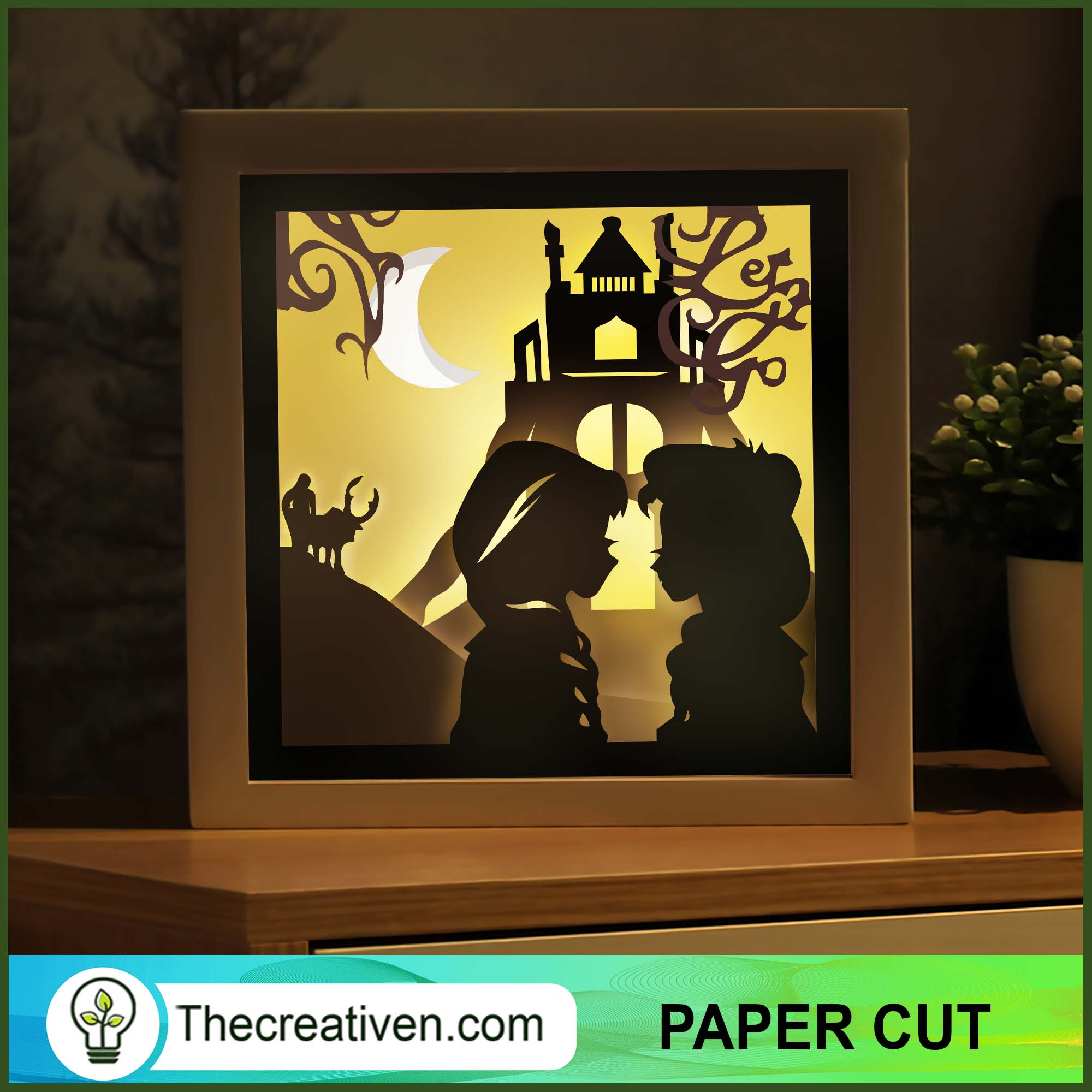 Elsa And Anna Princess Shadow Box, Disney Paper Cut, 3D Box 1 Elsa And Anna Princess Shadow Box, Disney Paper Cut, 3D Box