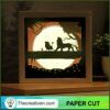 The Lion King Shadow Box, Walt Disney Movie Paper Cut, 3D Box 2 2