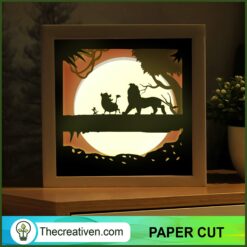 The Lion King Shadow Box, Walt Disney Movie Paper Cut, 3D Box