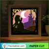 Beauty and the Beast Shadow Box, Walt Disney Movie Paper Cut, 3D Box 3 3