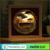 Desert Region Shadow Box, Madagascar Paper Cut, 3D Box 3 10