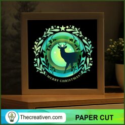 Deer Shadow Box, Deer Paper Cut, 3D Box