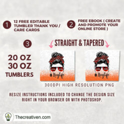 Alternative view of Hog Life Full Tumbler Wrap Tumbler Wrap – Digital Download