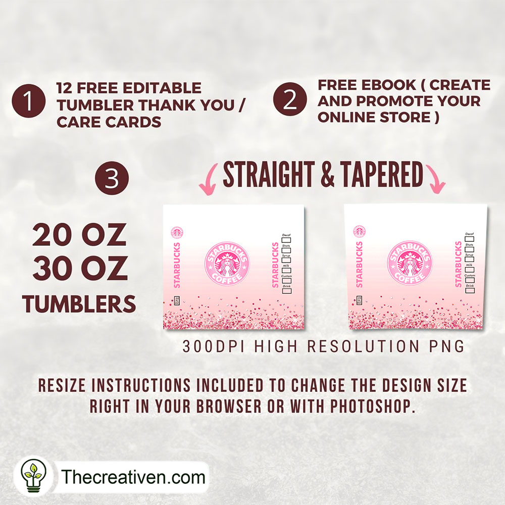 Pink Glitter Starbucks Full Tu Tumbler Wrap Download 2 Pink Glitter Starbucks Full Tu Tumbler Wrap Download - Image 2