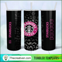 Starbucks Coffee Leopard Print Tumbler Wrap Download