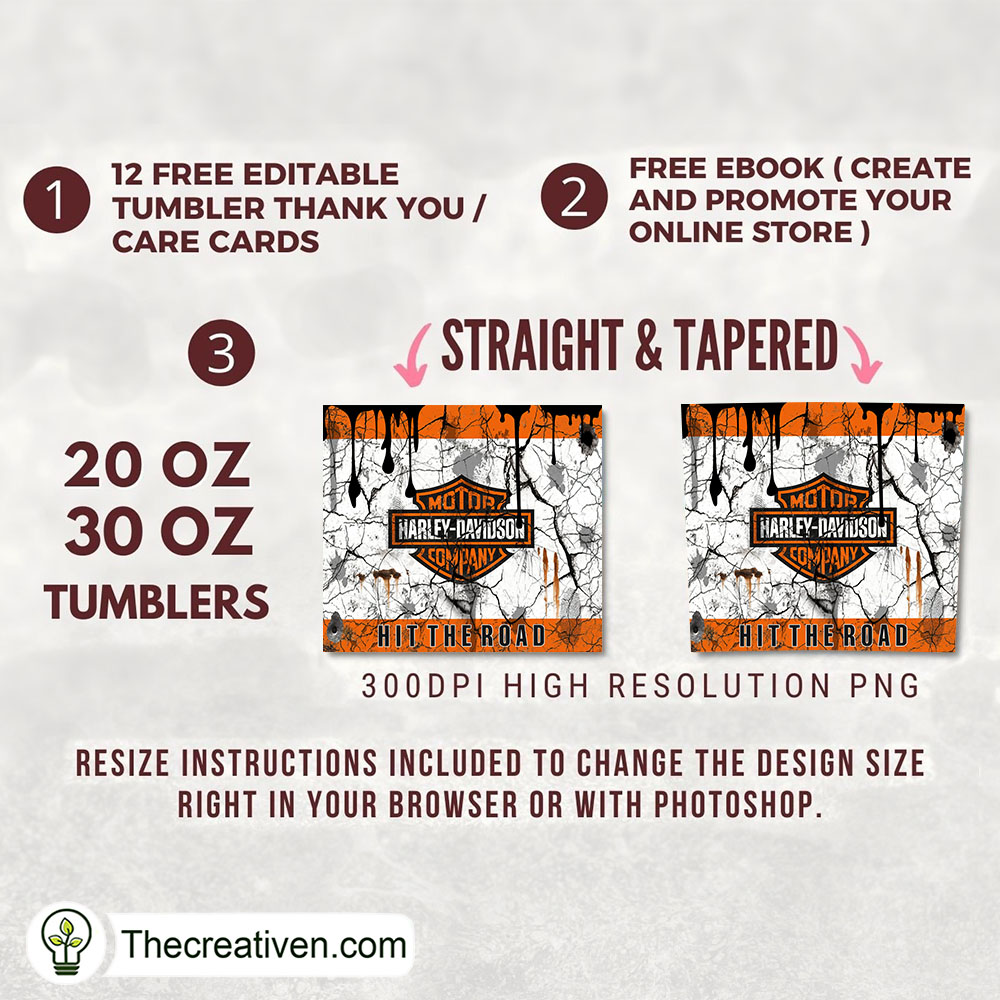 Harley-Davidson Hit The Road F Tumbler Wrap Download 2 Harley-Davidson Hit The Road F Tumbler Wrap Download - Image 2
