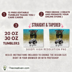 Alternative view of Glitter Jeep Girl Full Tumbler Wrap Tumbler Wrap – Dig Design 99013