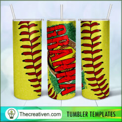 Softball Granna Full Tumbler Wrap Tumbler Wrap – Digital Download