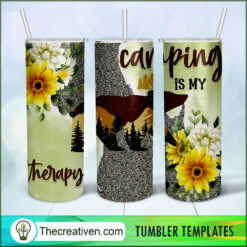Camping Is My Therapy Full Tum Tumbler Wrap Download
