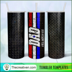 Dad A Real American Hero Full Tumbler Wrap Download