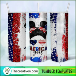All American Girl Full Tumbler Wrap Tumbler Wrap – Dig Design 99383