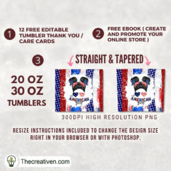 Alternative view of All American Girl Full Tumbler Wrap Tumbler Wrap – Dig Design 99383
