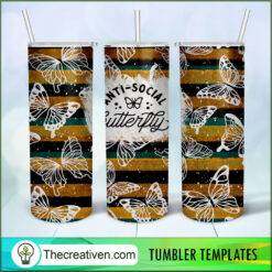 Anti Social Butterfly Full Tum Tumbler Wrap Download