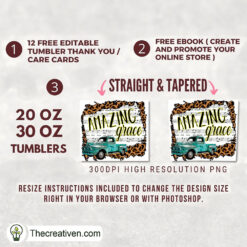 Alternative view of Amazing Grace Full Tumbler Wrap Tumbler Wrap – Digital Download