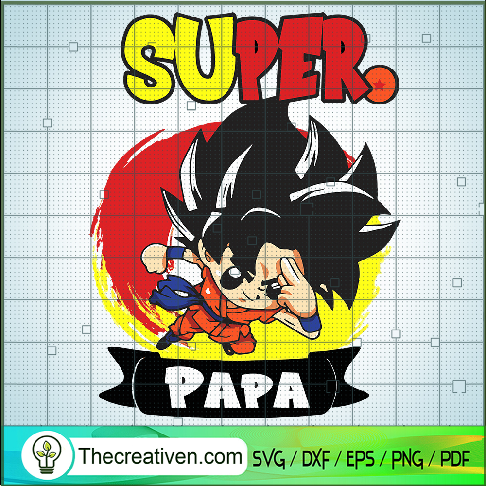 Goku Super Papa SVG, Funny Father's Day SVG, Dragon Ball Dad SVG 1 Goku Super Papa SVG, Funny Father's Day SVG, Dragon Ball Dad SVG