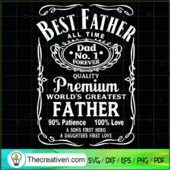 Best Father All Time SVG Cut File for Cricut & Silhouette