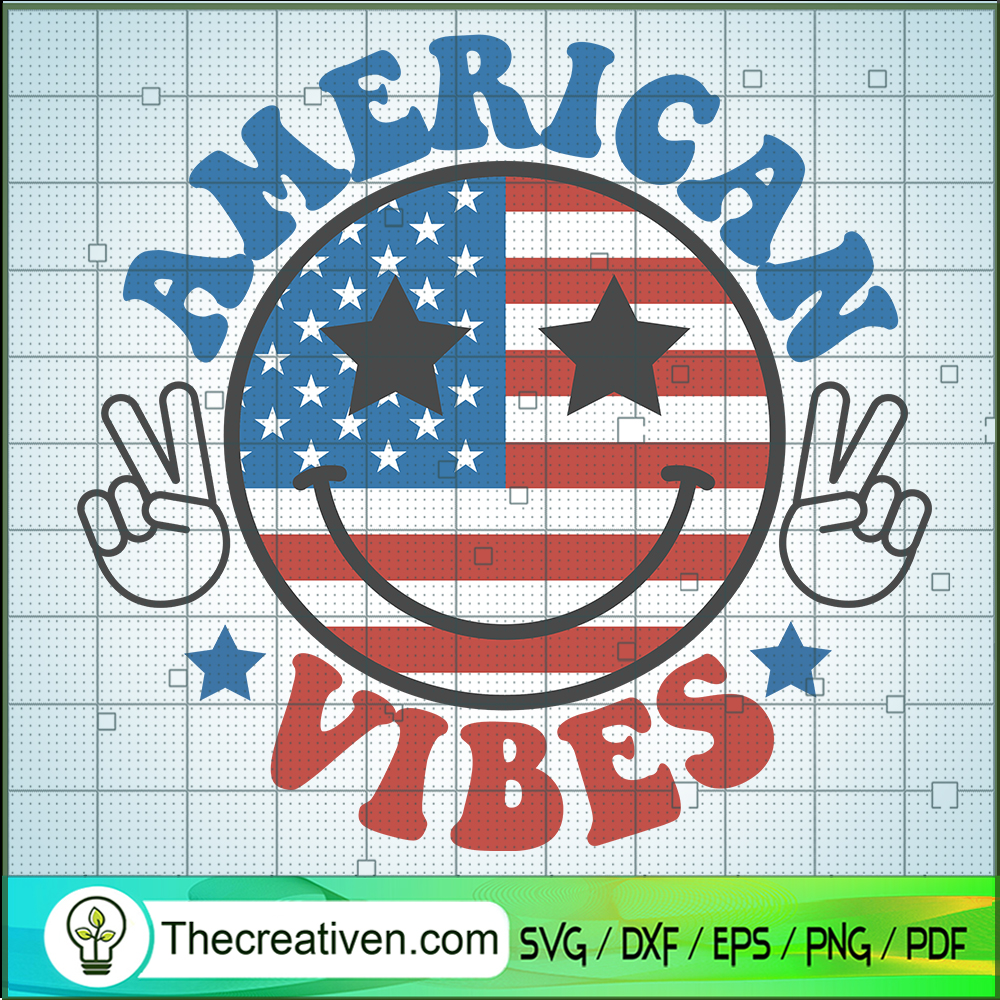American Vibes Smiley SVG, Smile Emoji SVG, American 4th Of July SVG 1 American Vibes Smiley SVG, Smile Emoji SVG, American 4th Of July SVG