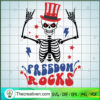 Freedom Rocks SVG, 4th Of July SVG, Funny Skeleton SVG