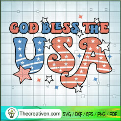 God Bless The USA SVG, USA Flag SVG, America God Bless SVG