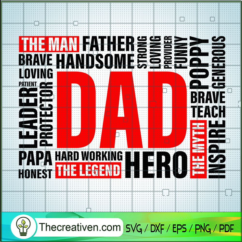 Dad Word Art SVG, Dad SVG, Happy Father's Day SVG 1 Dad Word Art SVG, Dad SVG, Happy Father's Day SVG