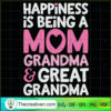 Happiness Is Being A Mom Gra SVG Cut File for Cricut