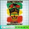 Juneteenth Is My In Dependen SVG Cut File for Cricut 2 Juneteenth Black Skull Girl copy