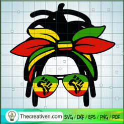 Juneteenth Dreadlocks Girl SVG Cut File for Cricut & Silhouette