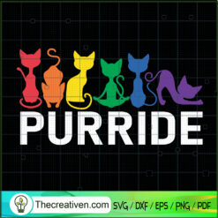 Purpride SVG, Pride Cat Colorful SVG, LGBT Cat SVG