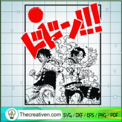 Luffy And Portgas D. Ace Art SVG, One Piece Art SVG, Luffy SVG