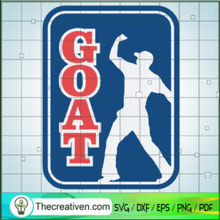 Goat Tiger First Pump SVG, PGA Tour Parody Logo Golf SVG, Golfer SVG