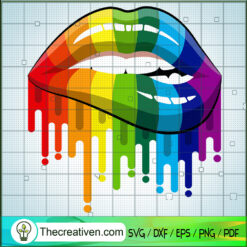 Rainbow Lips SVG, LGBT Lips SVG, Rainbow SVG