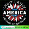 Land Of The Free America Bec SVG Cut File for Cricut