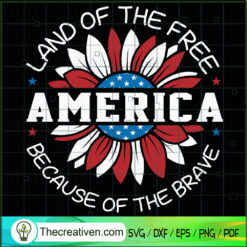Land Of The Free America Bec SVG Cut File for Cricut