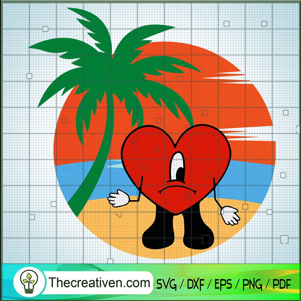 Vacation Bad Bunny Sad Heart SVG, Bad Bunny SVG, Summer Vacation SVG 1 Vacation Bad Bunny Sad Heart SVG, Bad Bunny SVG, Summer Vacation SVG