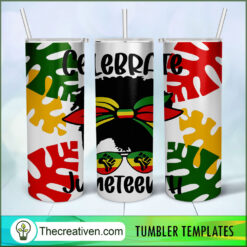 Celebrate Juneteenth Full Tumbler Wrap Tumbler Wrap – Digital Download